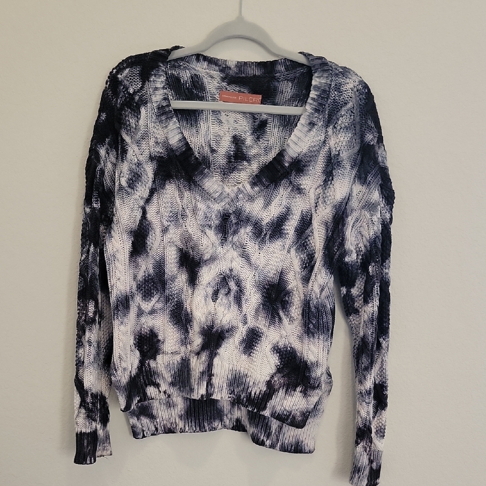 Anthropologie Black and White Knit Sweater
